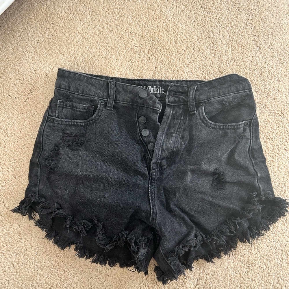 Wild fable black ripped jean shorts